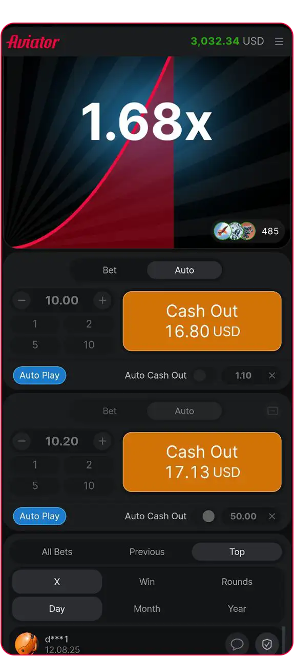 Screenshot Aviator game 1