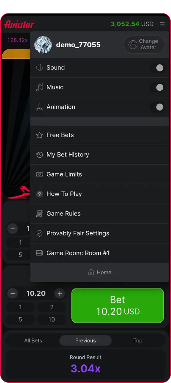 Screenshot Aviator game 3